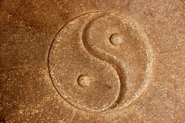 Yin Yang stone background — Stock Photo, Image