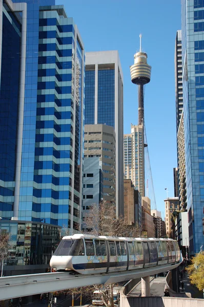 悉尼市中心单轨 — 图库照片