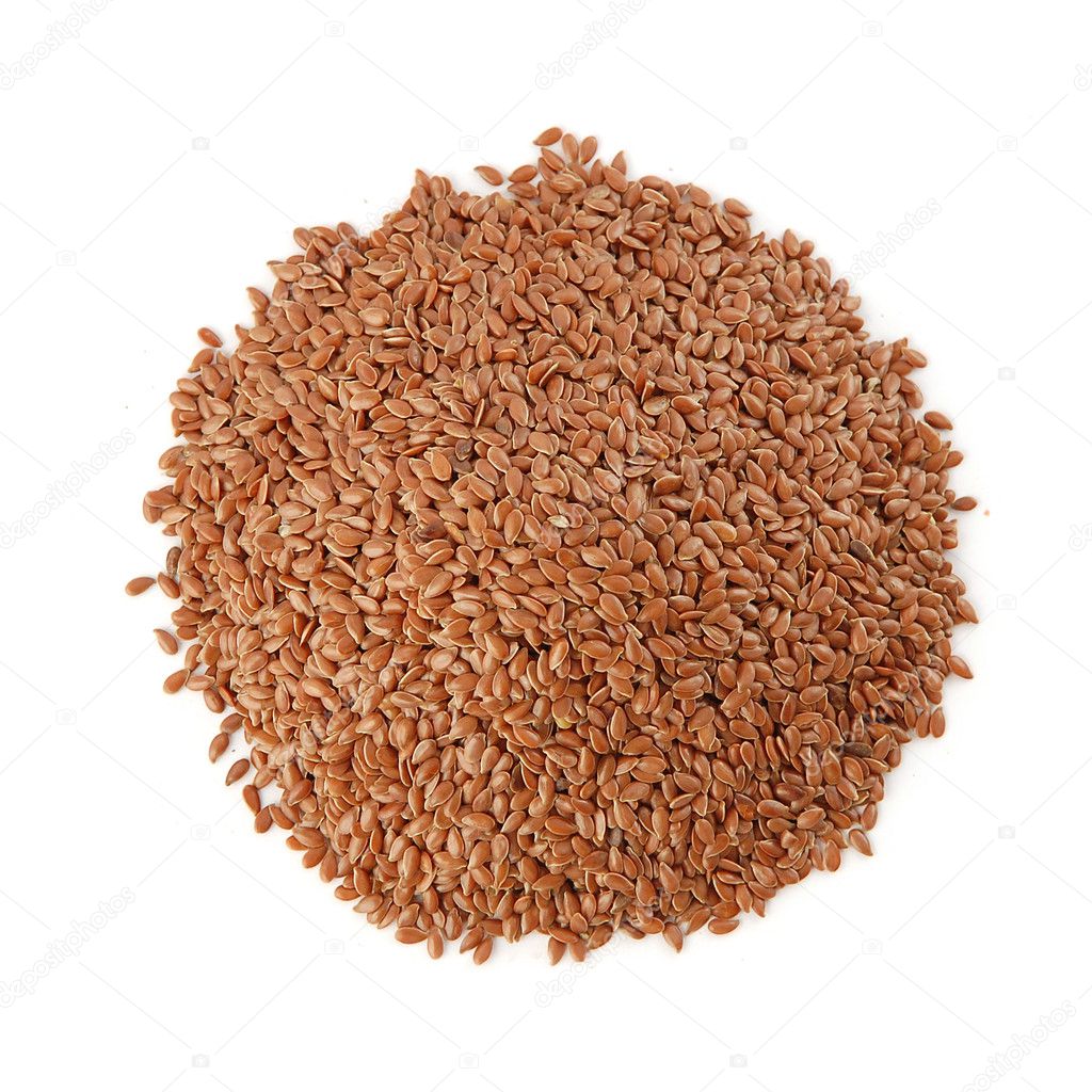 Pile of flax seeds