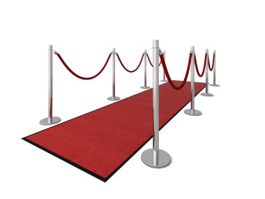 VIP red carpet - Side view clipart