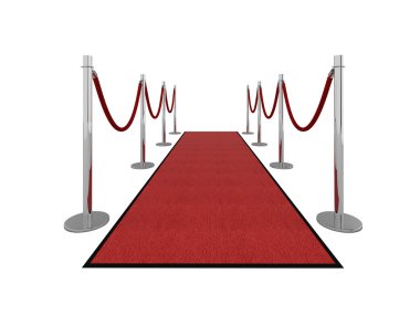 VIP red carpet illustration - front view clipart