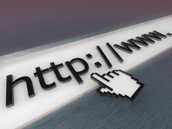 3d barra de endereço de internet — Fotografia de Stock