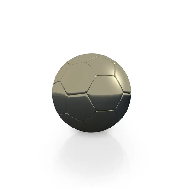 Aranyszínű futball labda — Stock Fotó