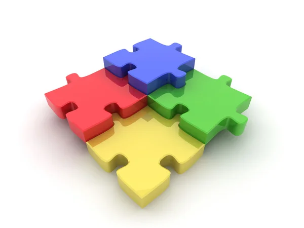 Jigsaw puzzle illustratie — Stockfoto