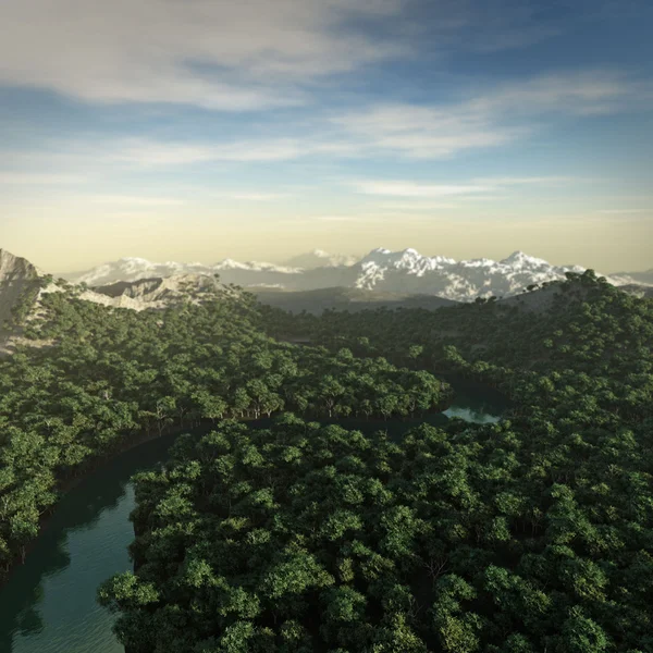 Krajobraz CGI — Zdjęcie stockowe