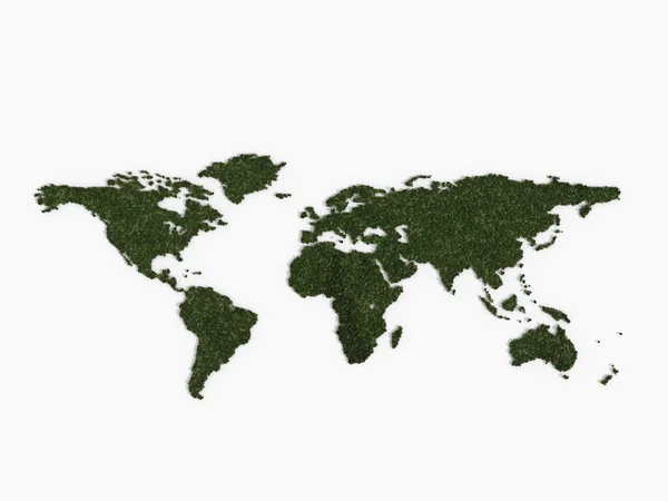 Weltkarte aus Bäumen — Stockfoto