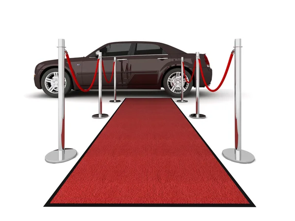 Red carpet limousine illustration — Stock Photo, Image