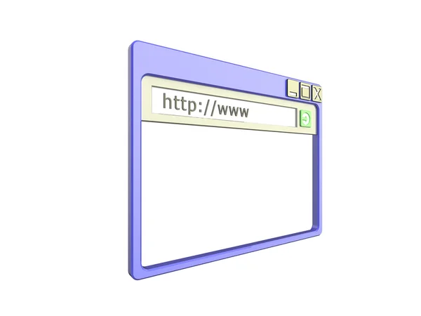 Janela do navegador 3d — Fotografia de Stock