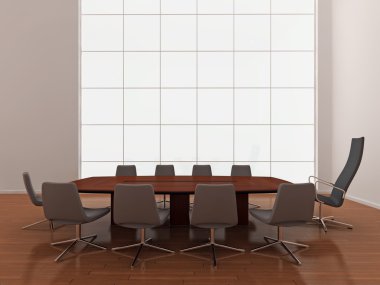 Modern, minimal boardroom clipart