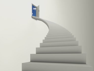 Stairway to the clouds clipart