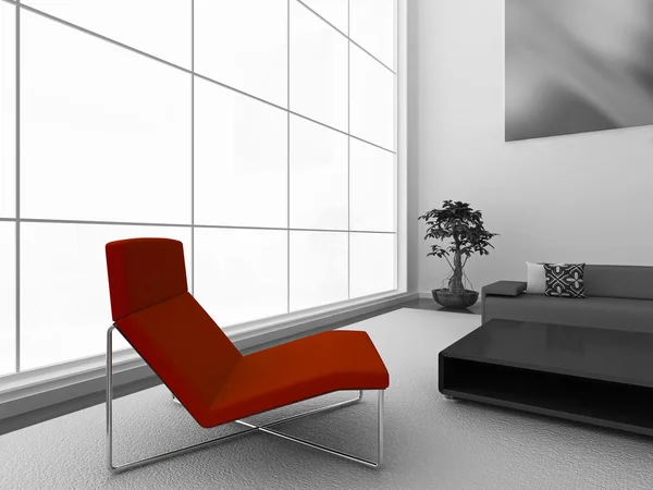 Sedia rossa — Foto Stock