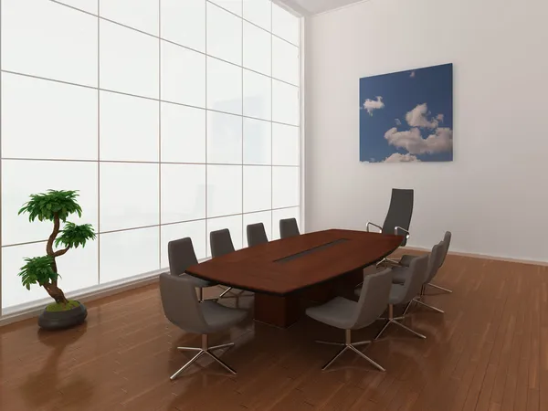 Büyük, modern toplantı odası — Stok fotoğraf