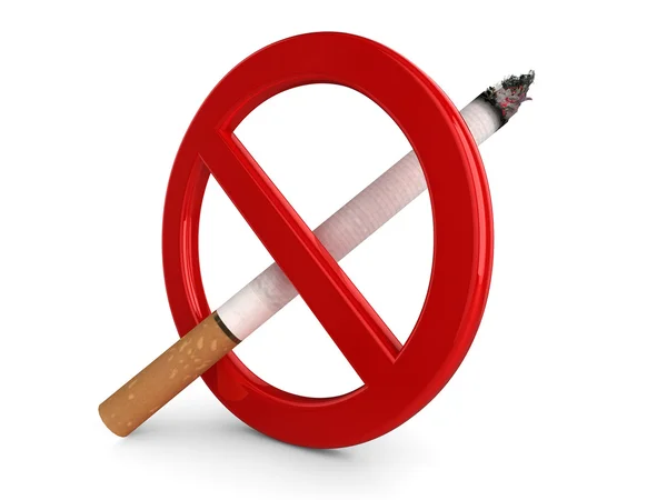 Sinal 3D 'Proibido fumar' — Fotografia de Stock