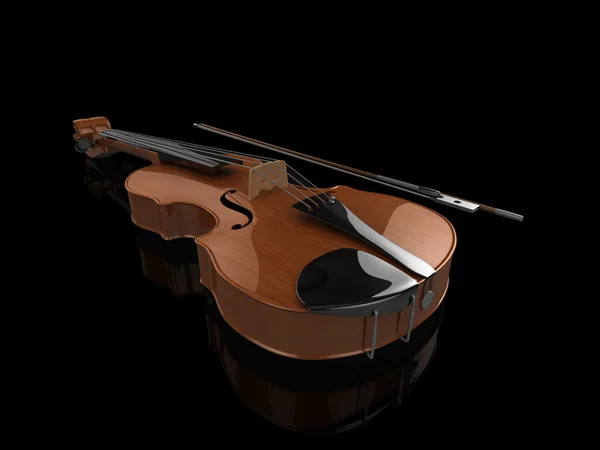 3D skrzypce — Zdjęcie stockowe