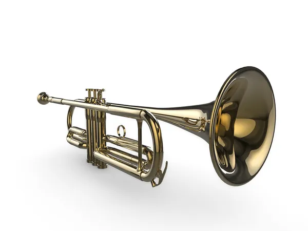 Trompette 3d brillante — Photo