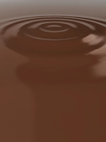 液体チョコレートの波紋 — ストック写真