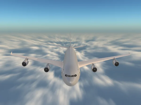 Prędkość ponad chmurami — Zdjęcie stockowe