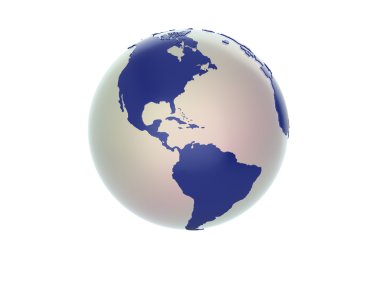 3d Globe - Americas clipart