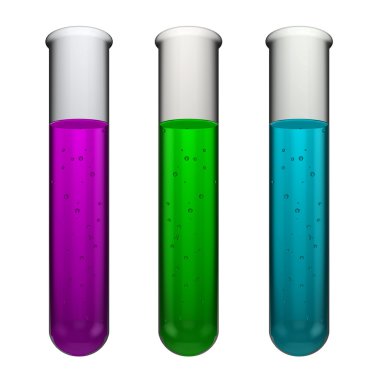 Colored test tubes clipart