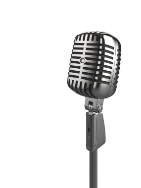 illustration of a retro microphone clipart