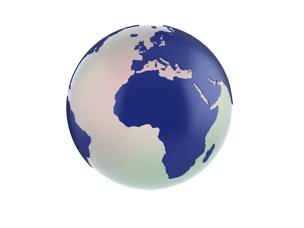 3D-моделі Землі - Європи та Африки — стокове фото