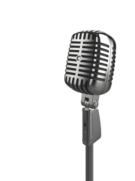 Illustration av en retro-mikrofon — Stockfoto