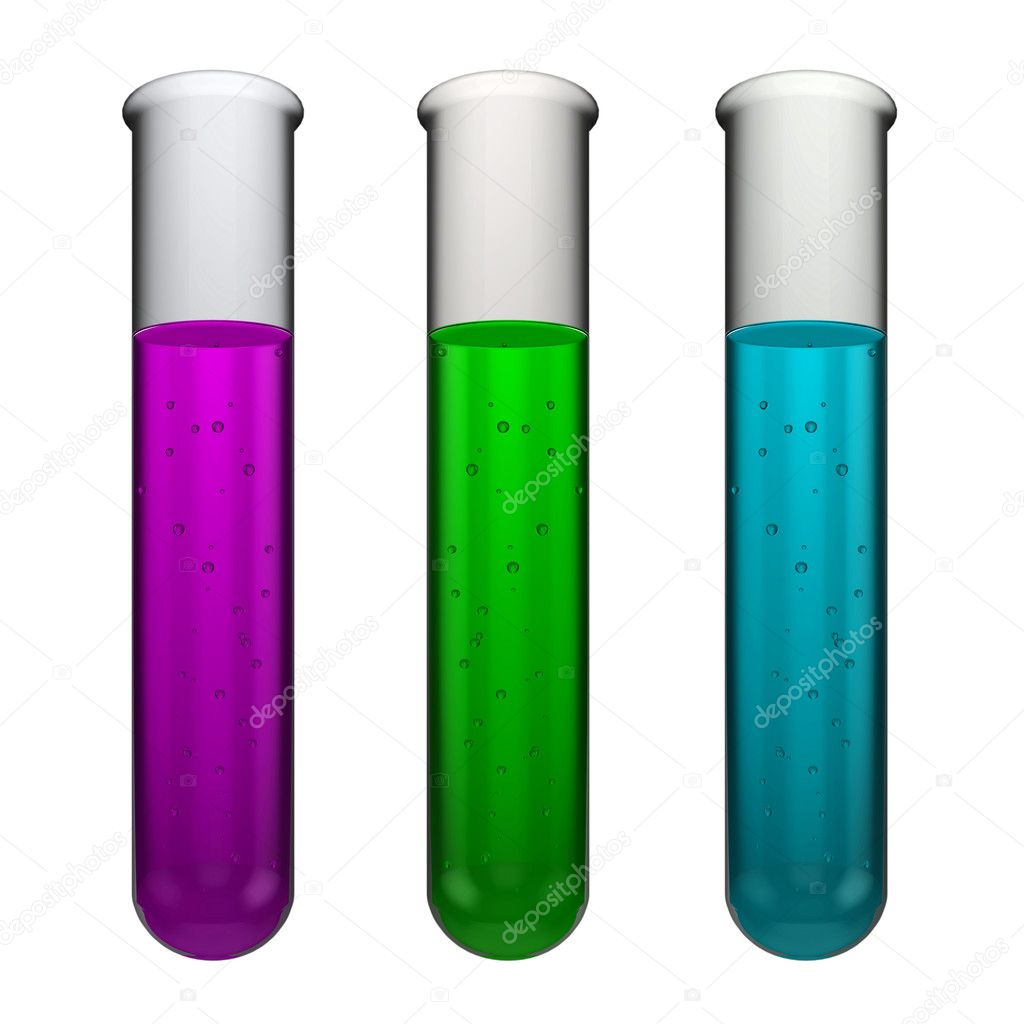 Colored test tubes