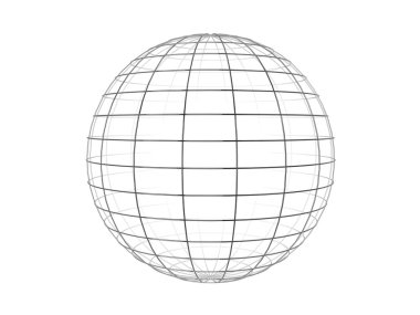 Wire frame sphere clipart