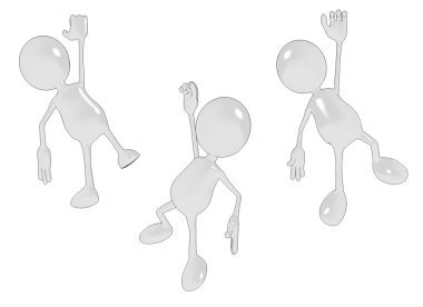 Dangling characters clipart