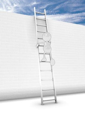 Climbing the ladder clipart