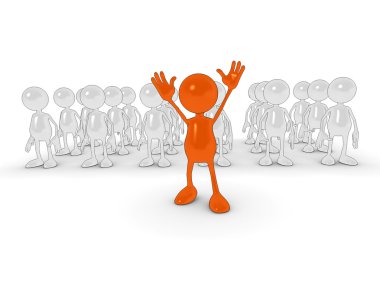 Standing out from the crowd clipart