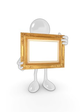 Blank frame character clipart