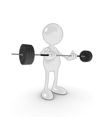 Cartoon weight lifter clipart