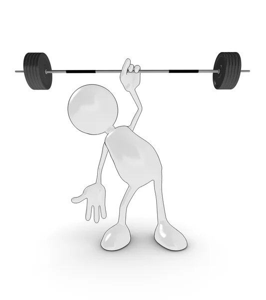 Cartoon weight lifter — Stock Photo, Image