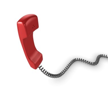 Red phone handset clipart