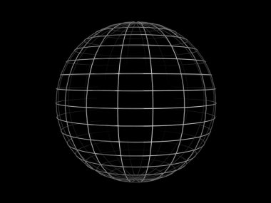 Wire frame sphere clipart