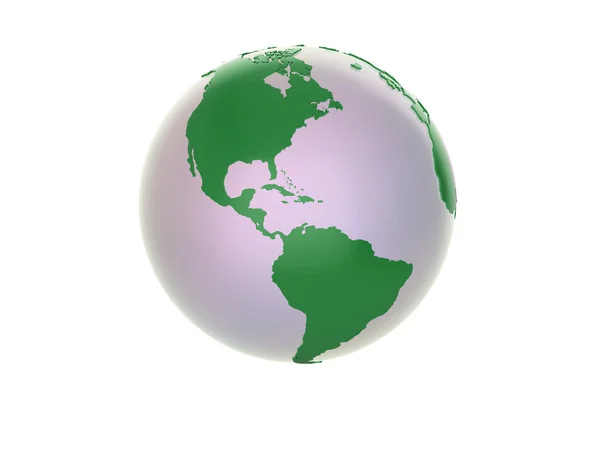 3D глобус - Центральна і Південна Америка — стокове фото