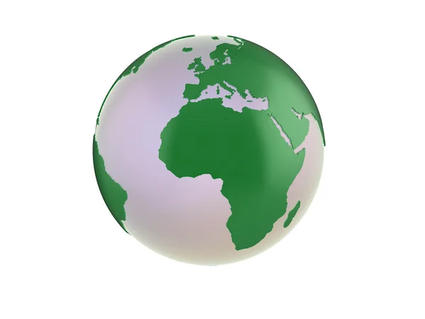 3D-klot - Europa och Afrika — Stockfoto