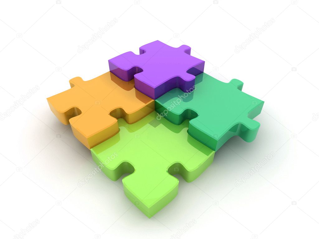 Jigsaw puzzle illustration