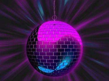 Disco mirror ball illustration clipart