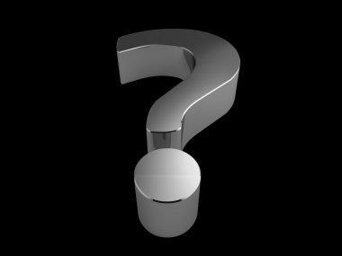 Silver question mark clipart