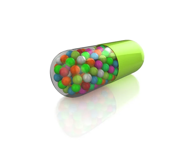 Flerfärgade piller — Stockfoto