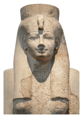 Mısır Kraliçesi veya beyaz izole Tanrıça