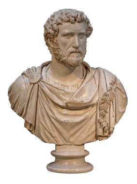 Marble bust of the roman emperor Antoninus Pius clipart