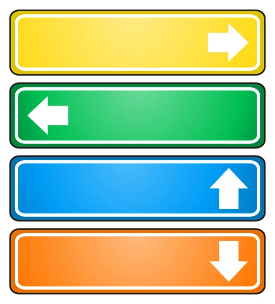 Signos de flecha que apuntan a diferentes direcciones — Foto de Stock
