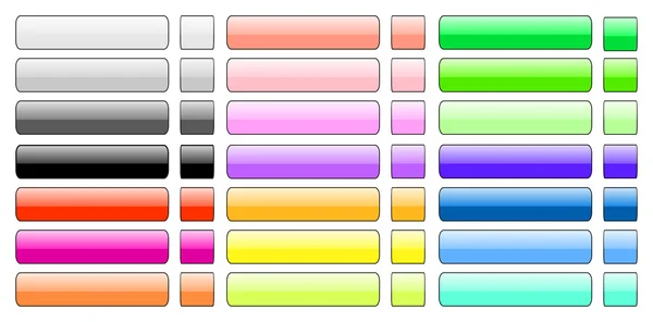 Conjunto de botões coloridos de vidro 3d — Fotografia de Stock