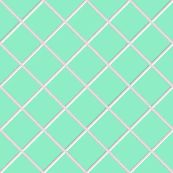 Diagonal green square ceramic tiles texture — Stock Photo, Image