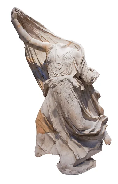 Grecka rzeźba kobieta na białym tle — Zdjęcie stockowe