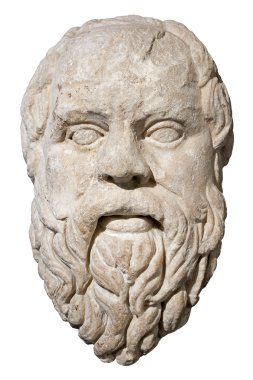 Head of the greek philosopher Socrates clipart