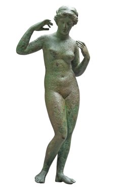 Ancient sensual bronze statue of Venus clipart